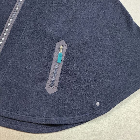 Patagonia Synchilla Fleece Poncho Womens XS/S Blue Hooded Jacket Cape Pullover - Picture 5 of 12